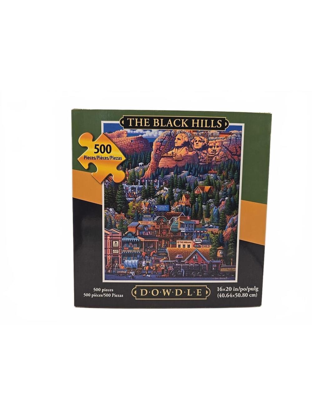 Dowdle Black Hills Puzzle 500pc Rushmore Crazy Horse